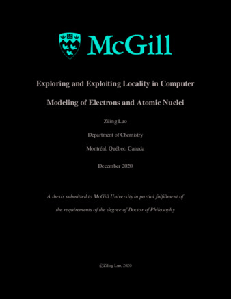 Exploring and exploiting locality in computer modeling of electrons and atomic nuclei thumbnail