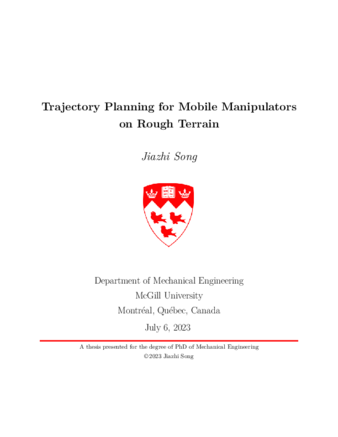 Trajectory planning for mobile manipulators on rough terrain thumbnail