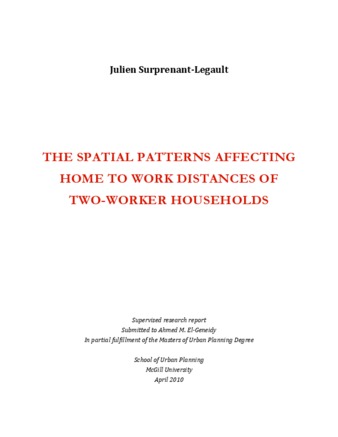 The Spatial Patterns Affecting Home to Work Distances of Two-worker Households thumbnail