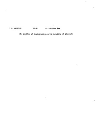 The problem of registration and nationality of aircraft of international operating agencies and the I.C.A.O. Council's resolution on the problem / thumbnail