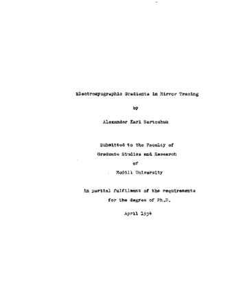 Electromyographic Gradients in Mirror Tracing. thumbnail