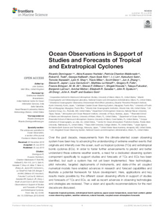 Ocean Observations in Support of Studies and Forecasts of Tropical and Extratropical Cyclones thumbnail