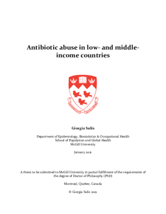 Antibiotic abuse in low- and middle-income countries thumbnail