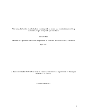 Alleviating the burden of carbohydrate counting with an insulin-and-pramlintide closed-loop system for people living with type 1 diabetes thumbnail