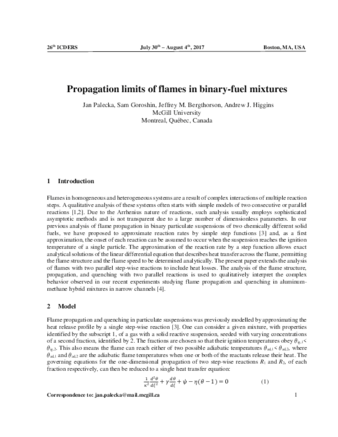 Propagation Limits of Flames in Binary-Fuel Mixtures thumbnail