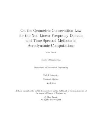 On the geometric conservation law for the non-linear frequency domain and time spectral methods in aerodynamic computations thumbnail