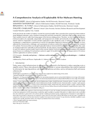 A Comprehensive Analysis of Explainable AI for Malware Hunting thumbnail