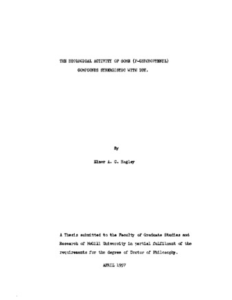 The biological activity of some (p-chlorophenyl) compounds synergistic with DDT. thumbnail