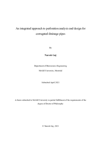 An integrated approach to perforation analysis and design for corrugated drainage pipes thumbnail