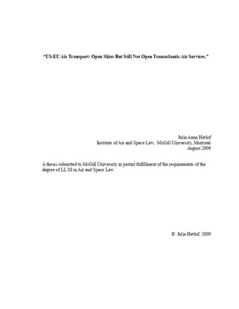 US/EU Air transport: open skies but still not open transatlantic air transport services thumbnail