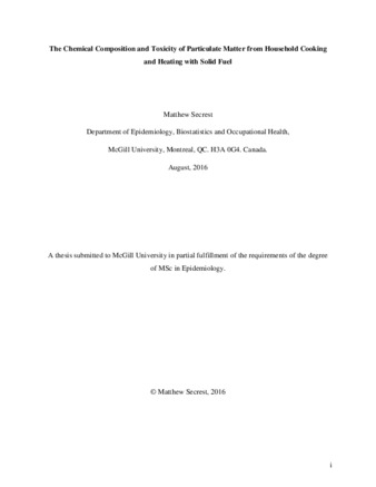 The chemical composition and toxicity of particulate matter from household cooking and heating with solid fuel thumbnail