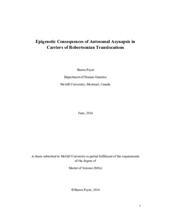 Epigenetic consequences of autosomal asynapsis in carriers of Robertsonian translocations thumbnail