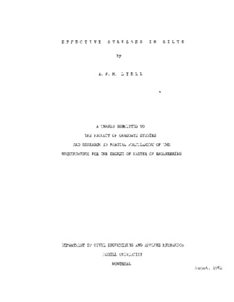 Effective stresses in silts. thumbnail