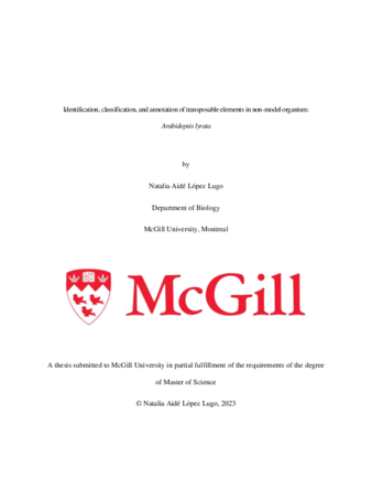 Identification, classification, and annotation of transposable elements in non-model organism:  Arabidopsis lyrata thumbnail