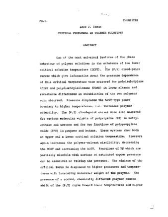 Critical phenomena in polymer solutions. thumbnail