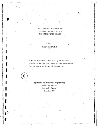 The influence of turbine tip clearance on the flow in a rectilinear water cascade / thumbnail