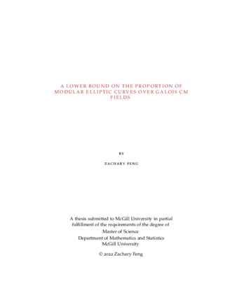 A lower bound on the proportion of modular elliptic curves over Galois CM fields thumbnail