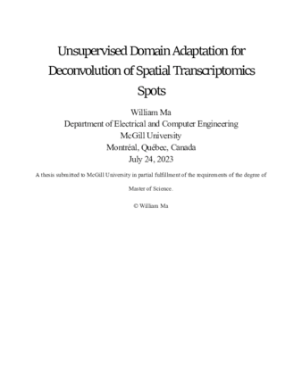 Unsupervised Domain Adaptation for Deconvolution of Spatial Transcriptomics Spots thumbnail