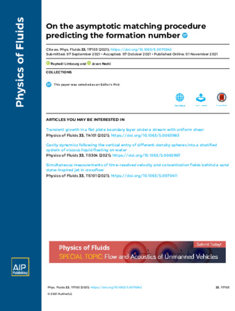 On the asymptotic matching procedure predicting the formation number thumbnail