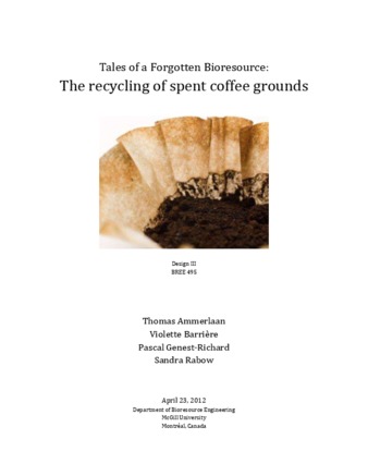 The recycling of spent coffee grounds thumbnail