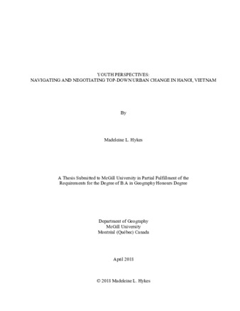 Youth perspectives: navigating and negotiating top-down urban change in Hanoi, Vietnam thumbnail