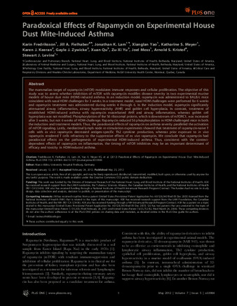 Paradoxical effects of rapamycin on experimental house dust mite-induced asthma thumbnail