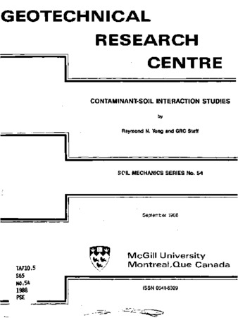 Contaminant-soil interaction studies thumbnail