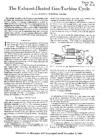 The exhaust-heated gas-turbine cycle thumbnail