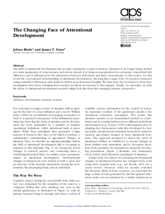 The Changing Face of Attentional Development thumbnail