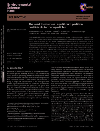 The road to nowhere: Equilibrium partition coefficients for nanoparticles thumbnail