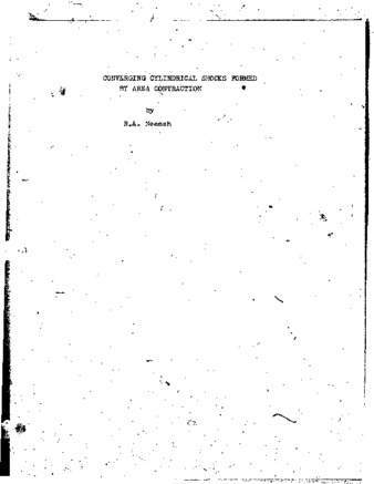 Experimental studies of converging cylindrical schock waves produced by area contractions thumbnail