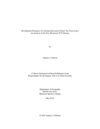 Development Dynamics of a Startup Innovation Cluster ten years Later: An Analysis of the New Brunswick ICT Industry thumbnail