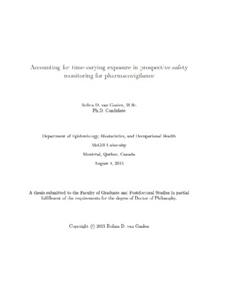 Accounting for time-varying exposure in prospective safety monitoring for pharmacovigilance thumbnail