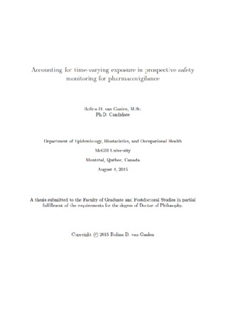 Accounting for time-varying exposure in prospective safety monitoring for pharmacovigilance thumbnail