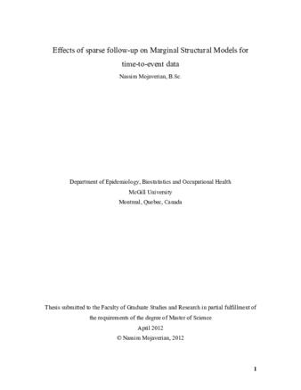 Effects of sparse follow-up on marginal structural models for time-to-event data thumbnail