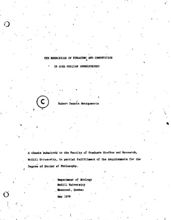 The Energetics of foraging and competition in some Mexican hummingbirds thumbnail