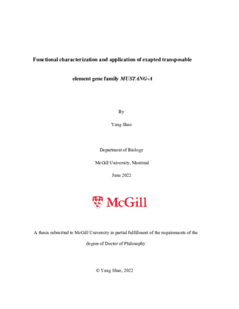 Functional characterization and application of exapted transposable element gene family MUSTANG-A thumbnail