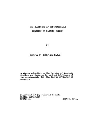 The allergens of the dialyzable fraction of ragweed pollen. thumbnail