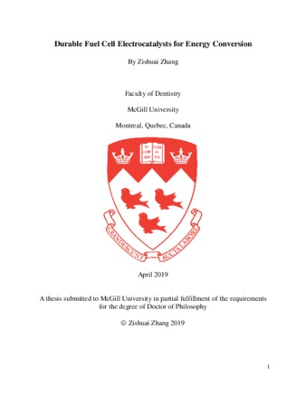 Durable fuel cell electrocatalysts for energy conversion thumbnail