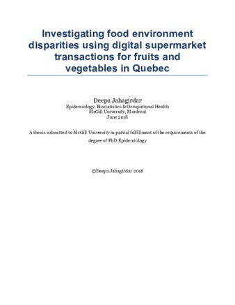 Investigating food environment disparities using digital supermarket transactions for fruits and vegetables in Quebec thumbnail