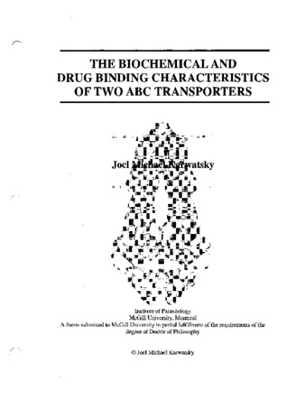 The biochemical and drug binding characteristics of two ABC transporters / thumbnail