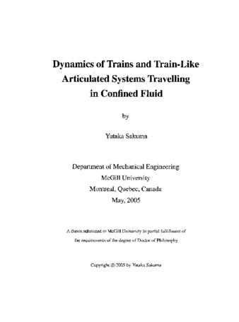 Dynamics of trains and train-like articulated systems travelling in confined fluid thumbnail