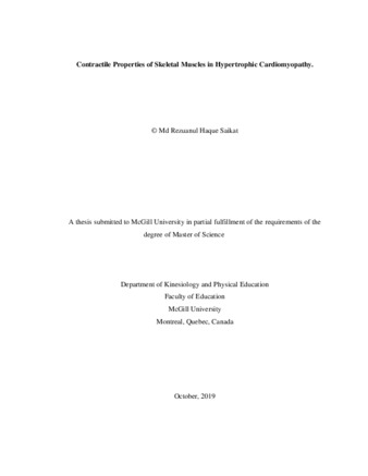 Contractile properties of skeletal muscles in hypertrophic cardiomyopathy thumbnail