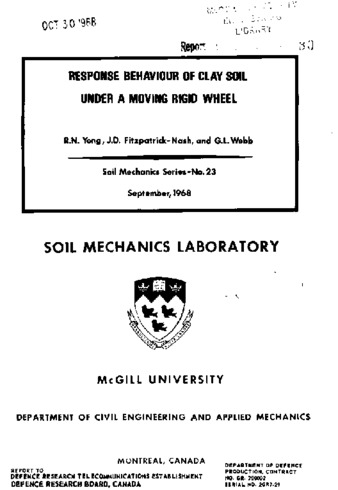 Response behaviour of clay soil under a moving rigid wheel thumbnail