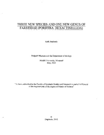 Three new species and one new genus of Farreidae (Porifera:Hexactinellida) thumbnail