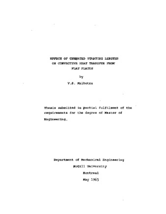 Effect of unheated starting lengths on convective heat transfer from flat plates. thumbnail