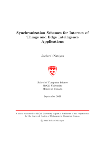 Synchronization schemes for internet of things and edge intelligence applications thumbnail