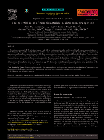 The potential roles of nanobiomaterials in distraction osteogenesis thumbnail