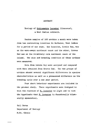 Ecology of Echinometra Lueunter (Linnaeus), a West Indian echinoid. thumbnail