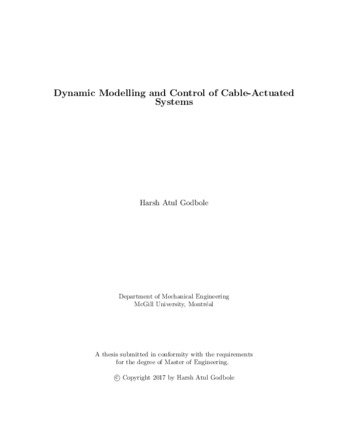 Dynamic modelling and control of cable-actuated systems thumbnail
